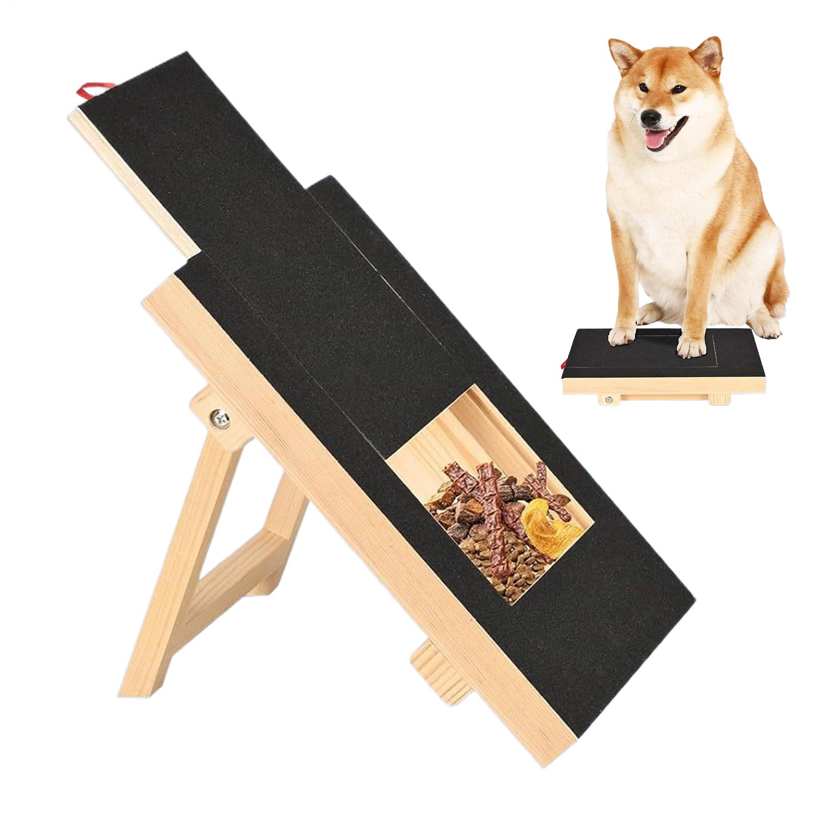 Woodworking Magazine - 犬用爪やすりボード 引き出し式スナックボックス付き 木製サンドペーパー 子犬用爪研磨パッド 犬の足用スクラッチボード 犬用ボードスクラッチャー