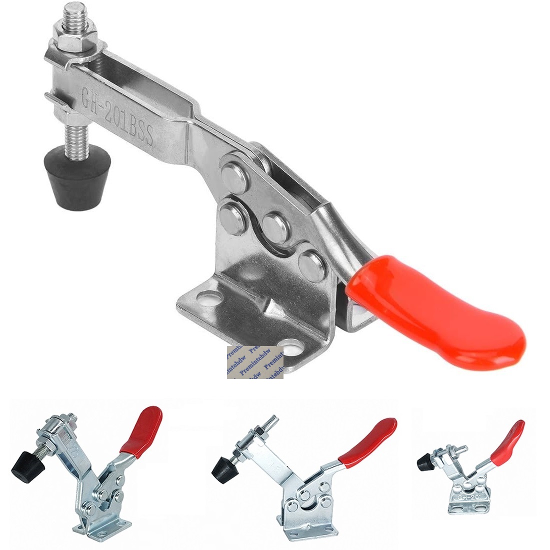 Woodworking Quick Clamps - 4 個のクイックリリースホールドダウントグルクランプ木工溶接鉄 304 ステンレス鋼用