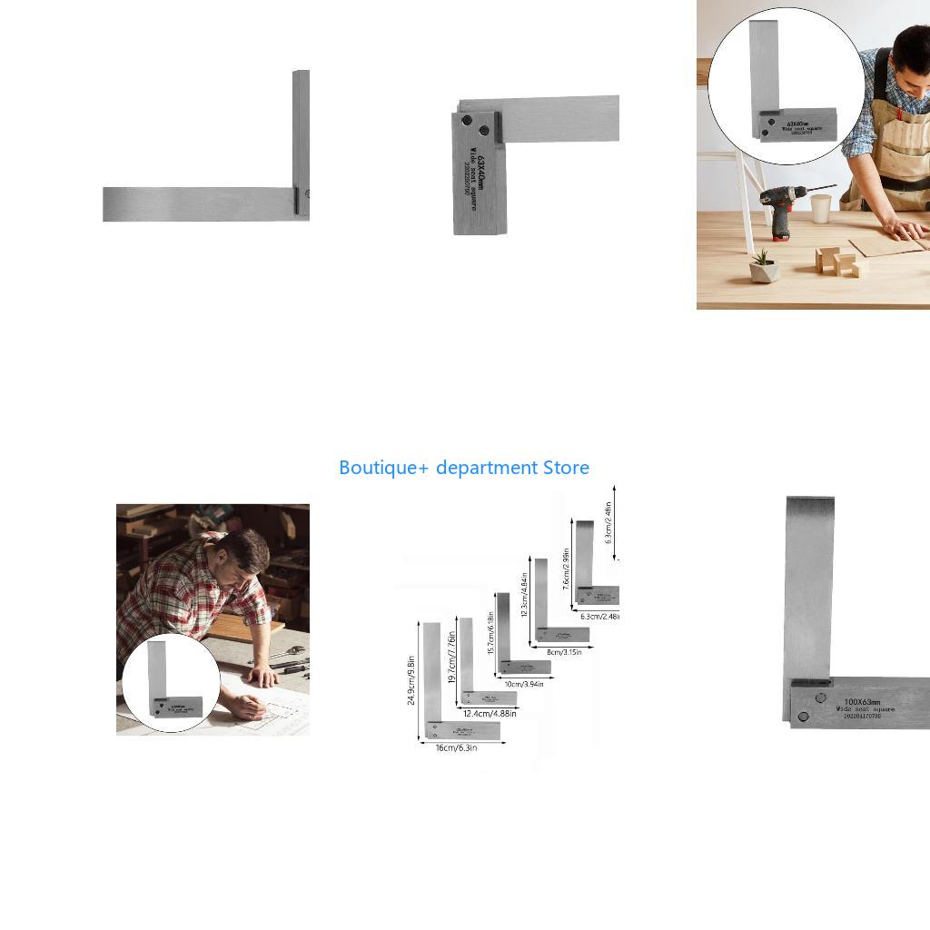 Woodworking For Engineers - E1PD マシニストスクエア精密ワイドベーススクエアツール直角ワイドシートスクエア