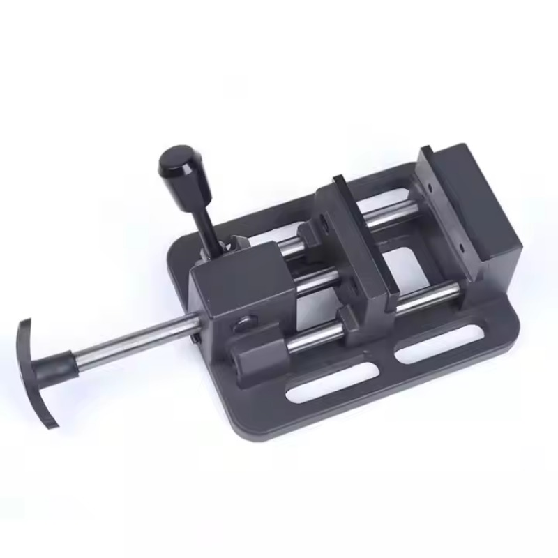 Woodworking Vise - TEBAK 4インチ（100mm）高速穴あけ機 フラットノーズプライヤー 精密ベンチドリル クイックアクション固定具付き 木工バイス
