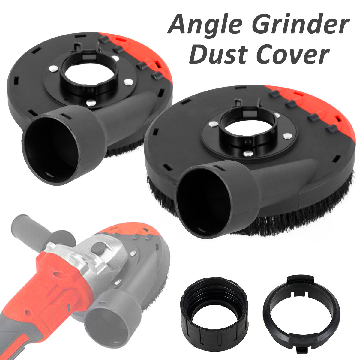 Woodworking Dust Collection - アングルグラインダーダスト放射石、ほこり収集面、研削ダストカバー、電動工具アクセサリー、100モデル、125