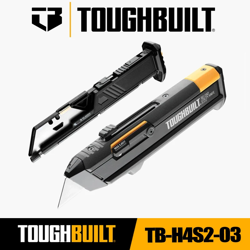 Woodworking Magazine - Toughbuilt-リロードユーティリティナイフ、2ブレード、マガジンハンドツール、精密ツール、toughbuilt、TB-H4S2-03-R、TB-H4S2-03