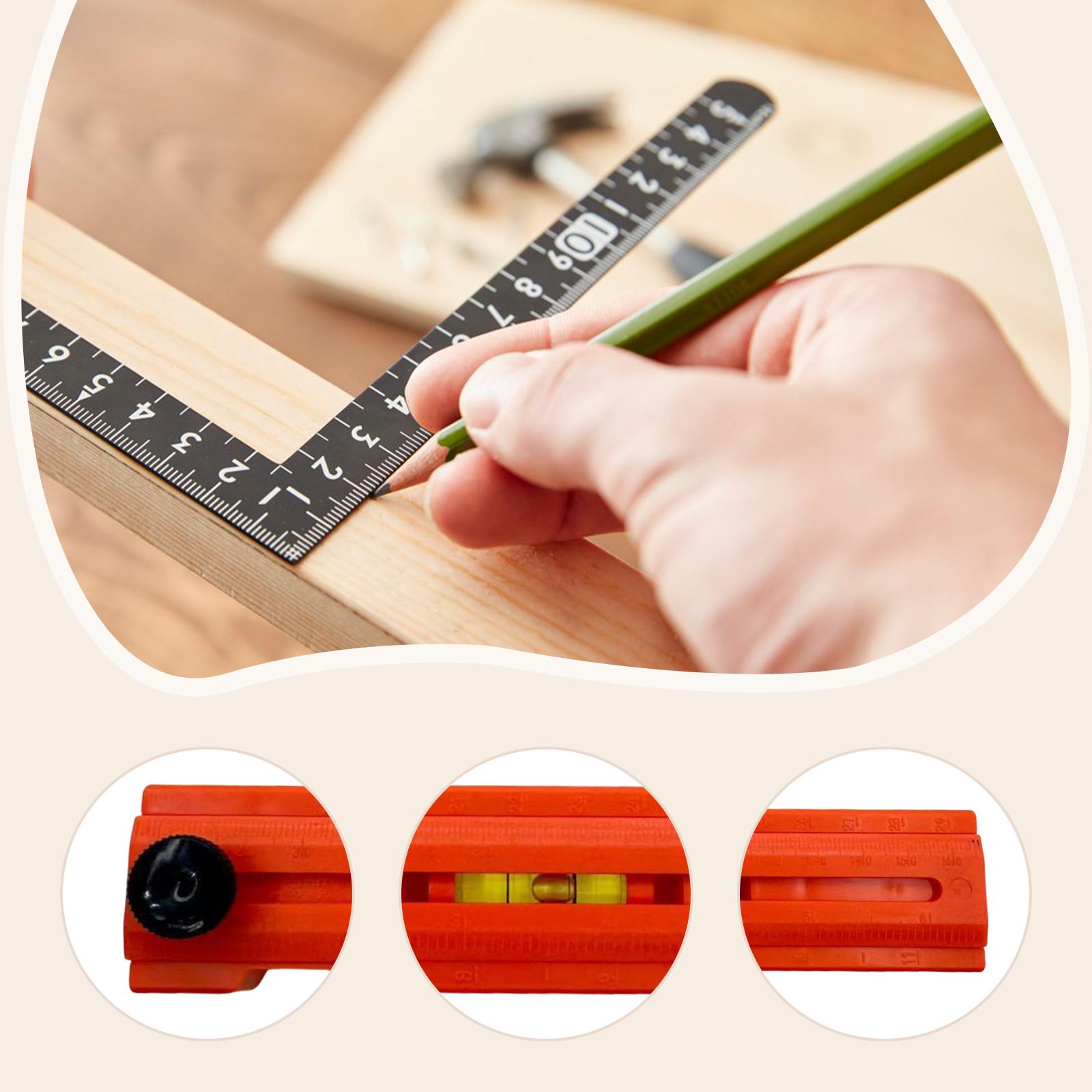 Woodworking For Engineers - 木工用測定定規 角度定規 精密で実用的 使いやすい コンパクトで丈夫 エンジニア向け、男性、夫、お父さんへのギフト
