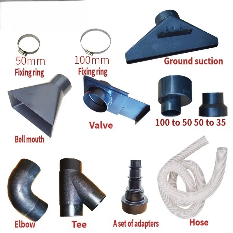 Woodworking Dust Collection - 吸引ポート工業用木工集塵パイプインターフェースパイプジョイント三方布袋ホース掃除機アダプター