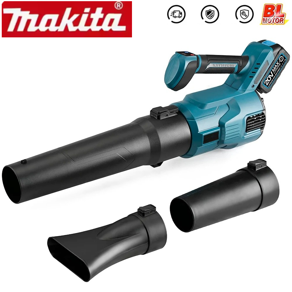 Woodworking Essential Tools - マキタ コードレス電動エアブロワー ハンドヘルド 効率的な葉っぱ・雪・ほこり吹き飛ばし掃除用電動工具