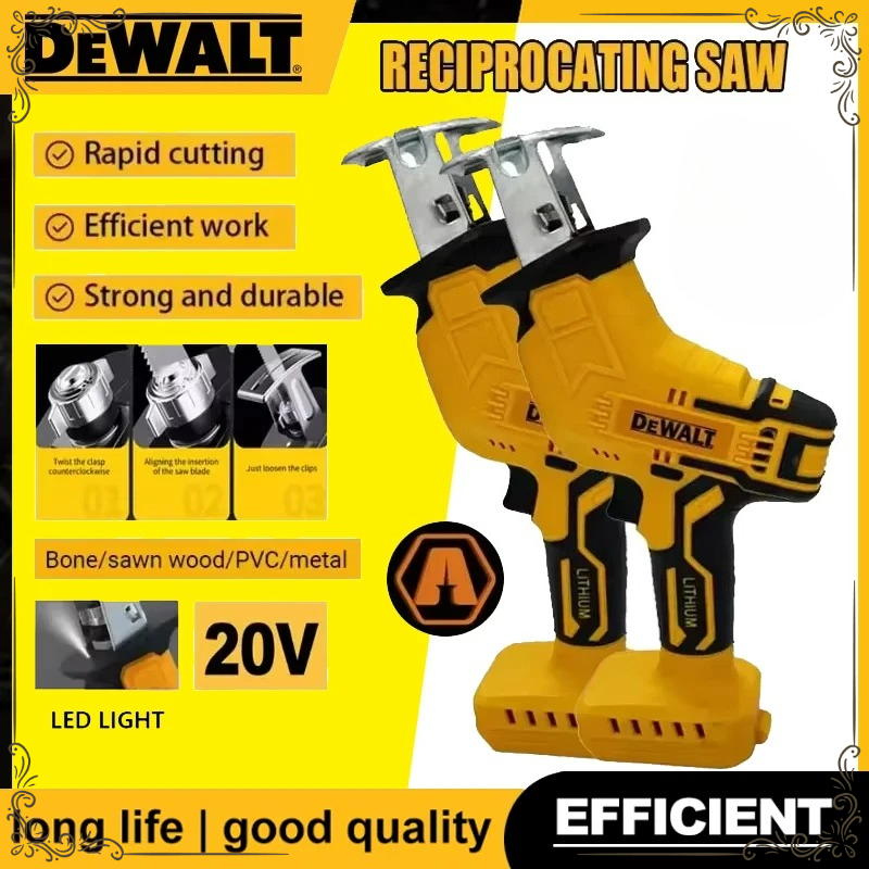 Woodworking Essential Tools - Dewalt ブラシレスレシプロソー 2800RPM 電動ソー 多機能金属木材パイプ切断鋸 電動工具