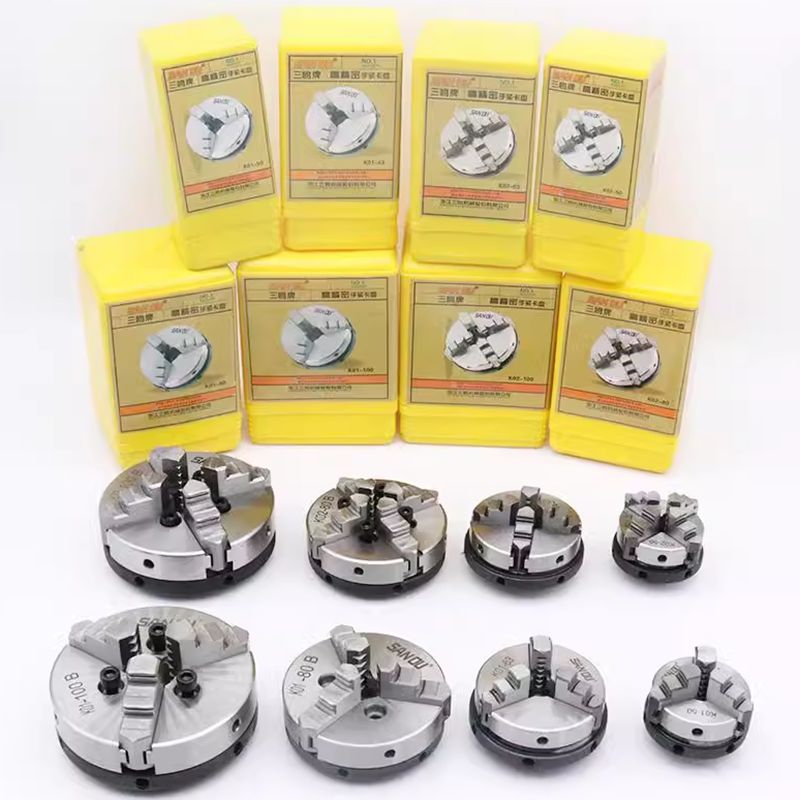 Woodworking Lathe Chuck - ミニチュアハンドタイトサンウ K01 K02-80 旋盤チャック 3爪 4爪、ネジなし