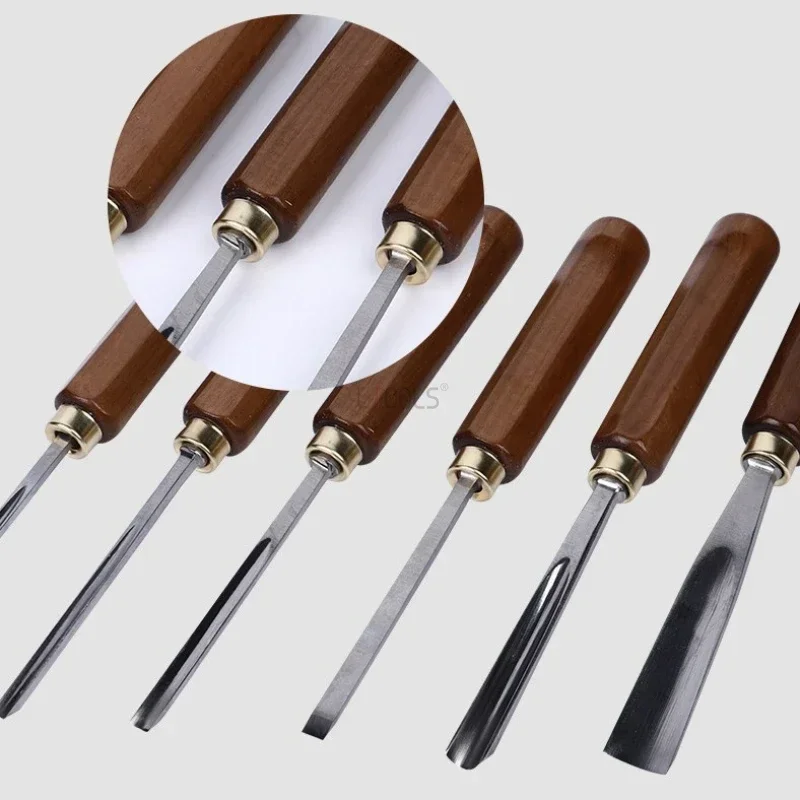 Wood Chisel Set - 木工用チゼルセット、手動木工用チゼル、木製ハンドル付き彫刻刀、木工用カーペンターDIY彫刻ナイフ、ハンドツール