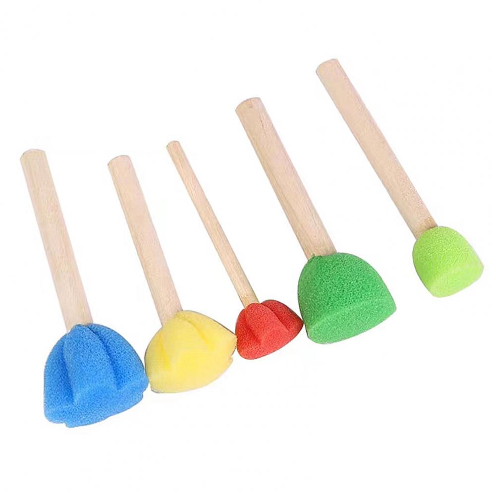 Woodworking Kit - ペイントスポンジ,木製ハンドル付き日曜大工ステンシル,子供用アートツール,5ピース/セット