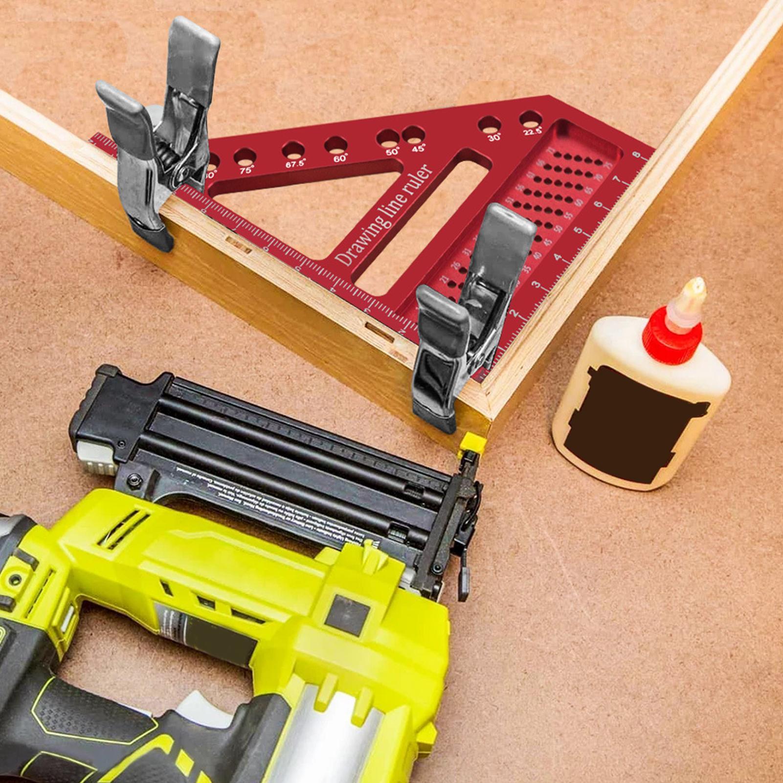 Woodworking For Engineers - 3D スクエア木工 22.5-90 度高精度マルチアングルレイアウトスクライバーレイアウト測定ツールエンジニア大工用