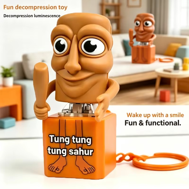 Woodworking Ideas - 新しいタンタンタンサハルキーホルダー木製スティックマンボタンキーホルダー発光ペンダントアニメ周辺おもちゃ家の装飾最高のギフト