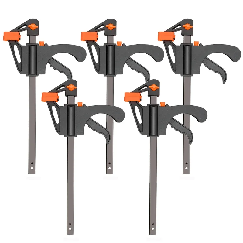 Woodworking Quick Clamps - 4 インチクイックラチェット F クランプ木工作業バークランプクリップキット木工逆クランプ F クリップ