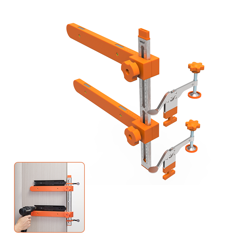 Woodworking Quick Clamps - ヘビーデューティー ステンレス製 ドロワースライドジグ マグネットアームクイッククランプ付き DIYキャビネット木工用金具製品