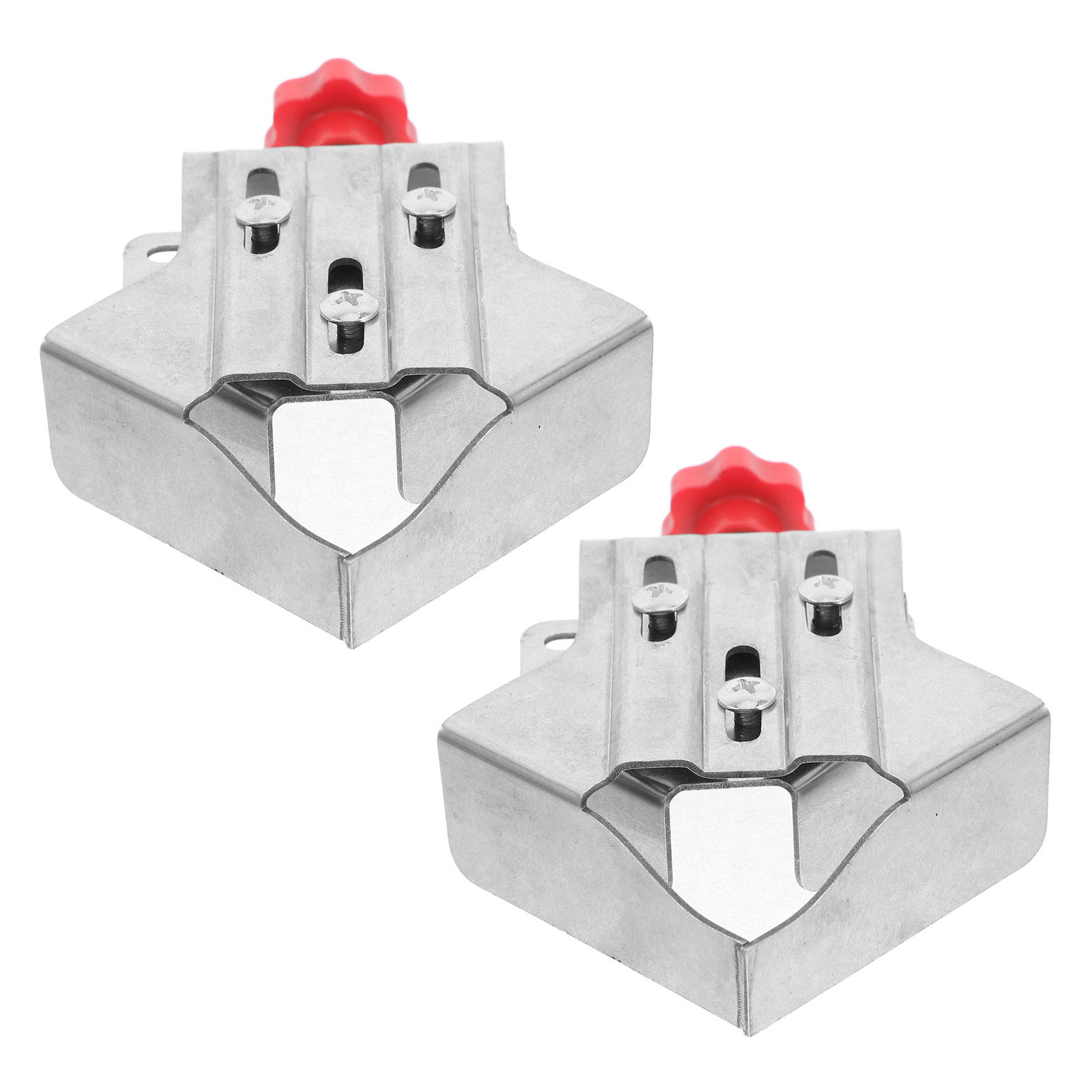 Woodworking Quick Clamps - 2個入り直角クランプ ステンレス製 木工用コーナークランプ 調整可能なジョー クイックロック固定具 絵画フレーム作成