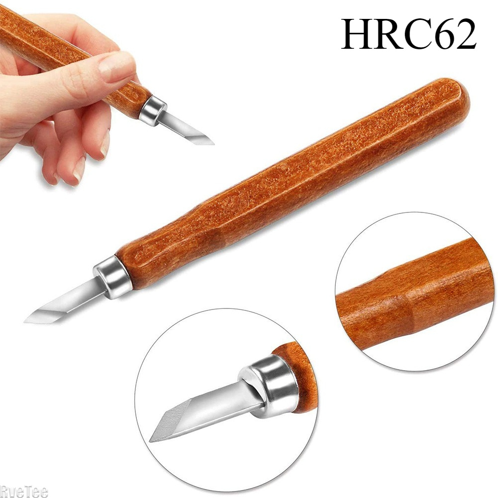 Woodworking Art - 12 個 SK2 木工彫刻ツールセット バッグ付き砥石 HRC62