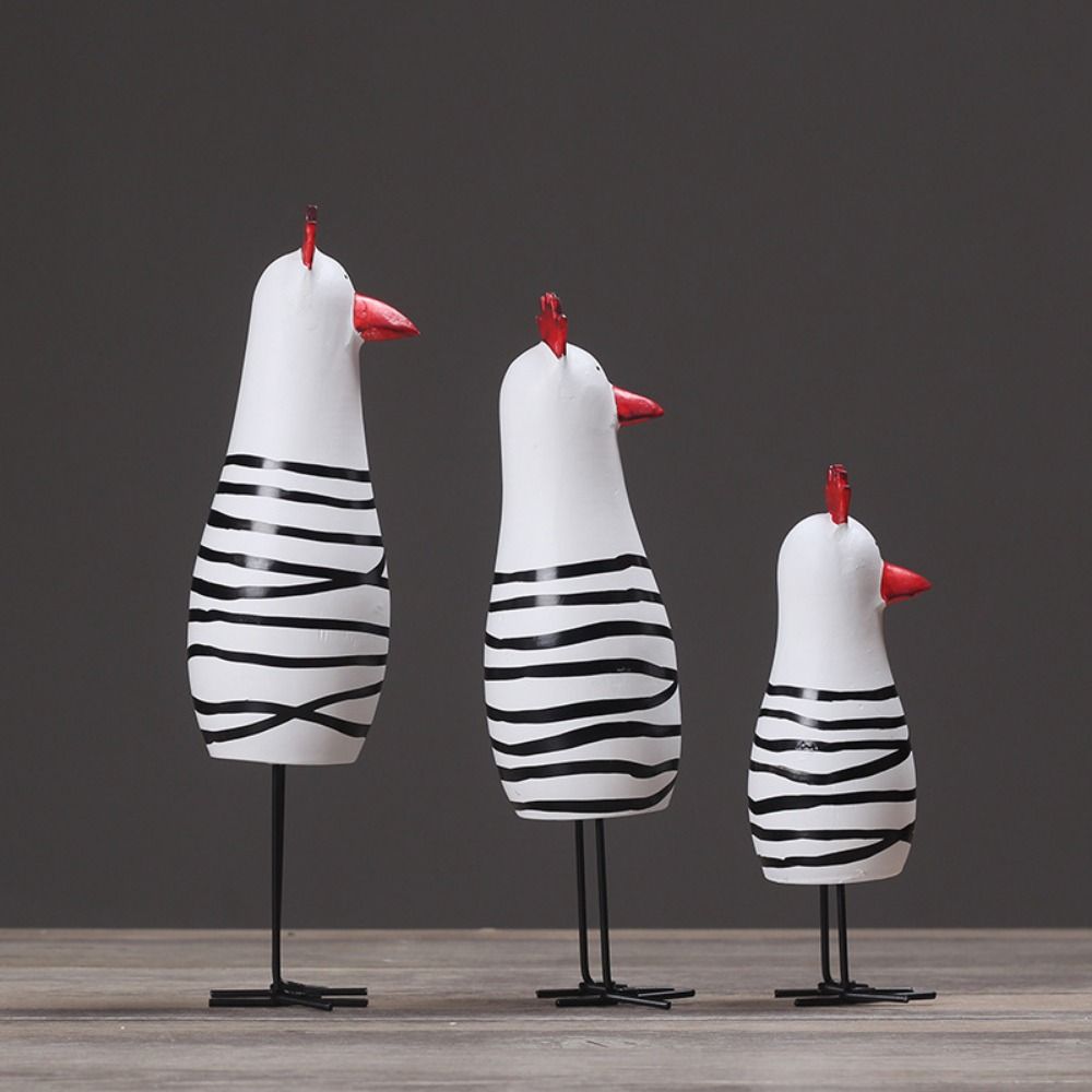 木製の装飾的な鶏の像,3ピースのセット,エレガントでかわいい - Wood Chisel Set のレビューと価格