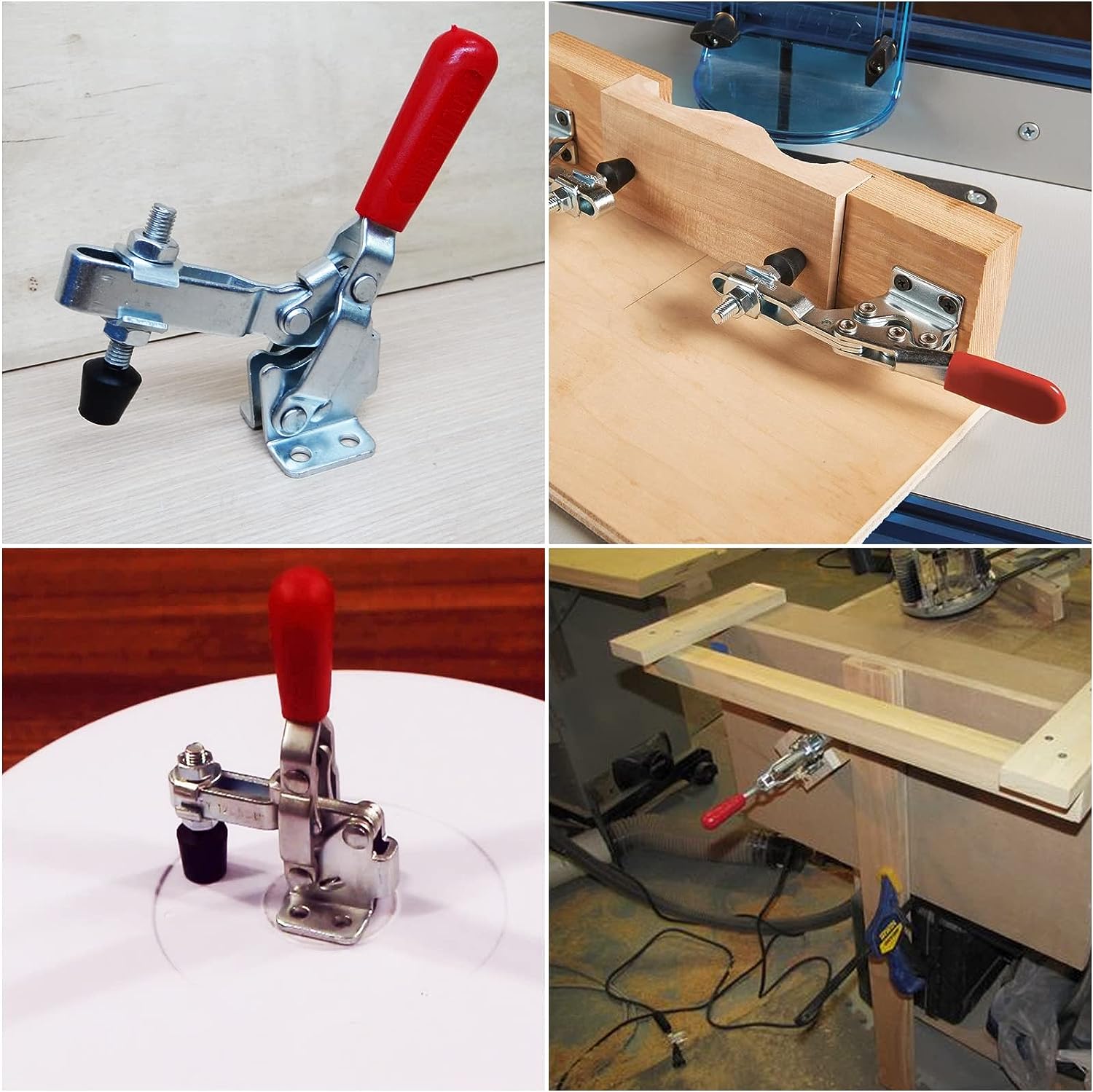 4 個のクイックリリースホールドダウントグルクランプ木工溶接 - Woodworking Quick Clamps のレビューと価格
