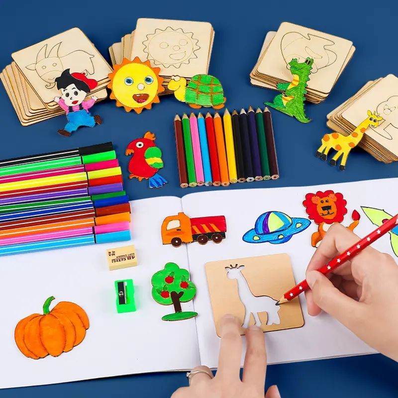 マーク付き木製描画テンプレート、DIYテンプレート、描画ツー - Woodworking Kit のレビューと価格