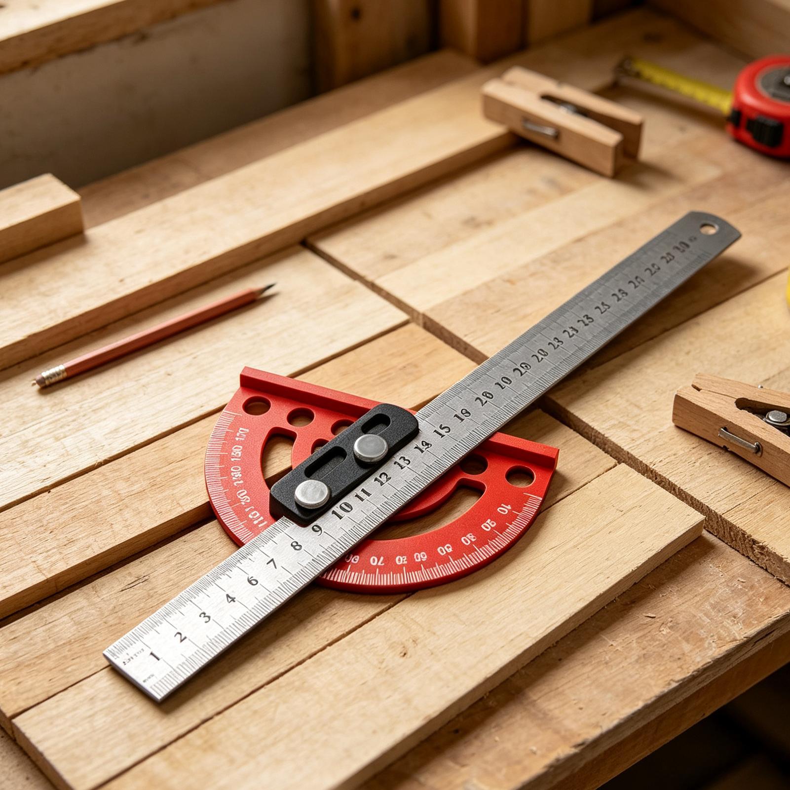 角度定規精密0-180度測定ツール木工用角度定規マーキング用 - Woodworking For Engineers のレビューと価格