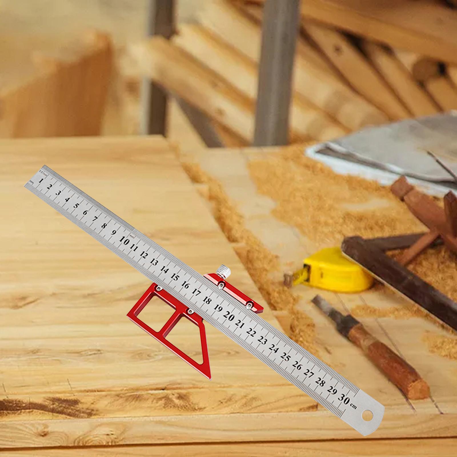 45 90度マイター三角定規、45 90度鋼製定規、位置決め - Woodworking For Engineers のレビューと価格