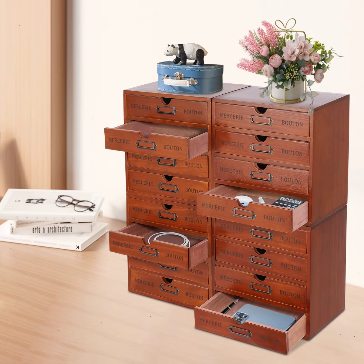 4パック引き出しオーガナイザー、16引き出しデスク薬剤師用キ - Woodworking Magazine のレビューと価格