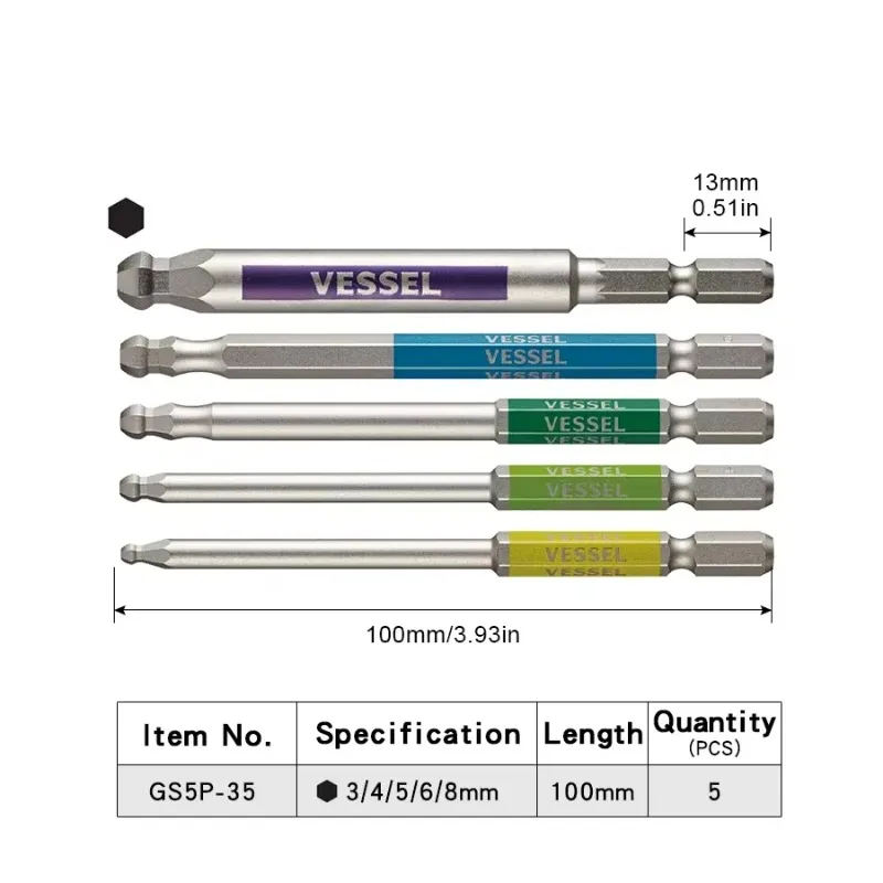 VESSEL JIS GSBPシリーズビットセット（GS5P - Woodworking Japan のレビューと価格