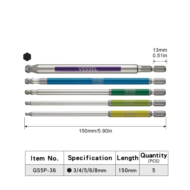 VESSEL JIS GSBPシリーズビットセット（GS5P - Woodworking Japan のレビューと価格