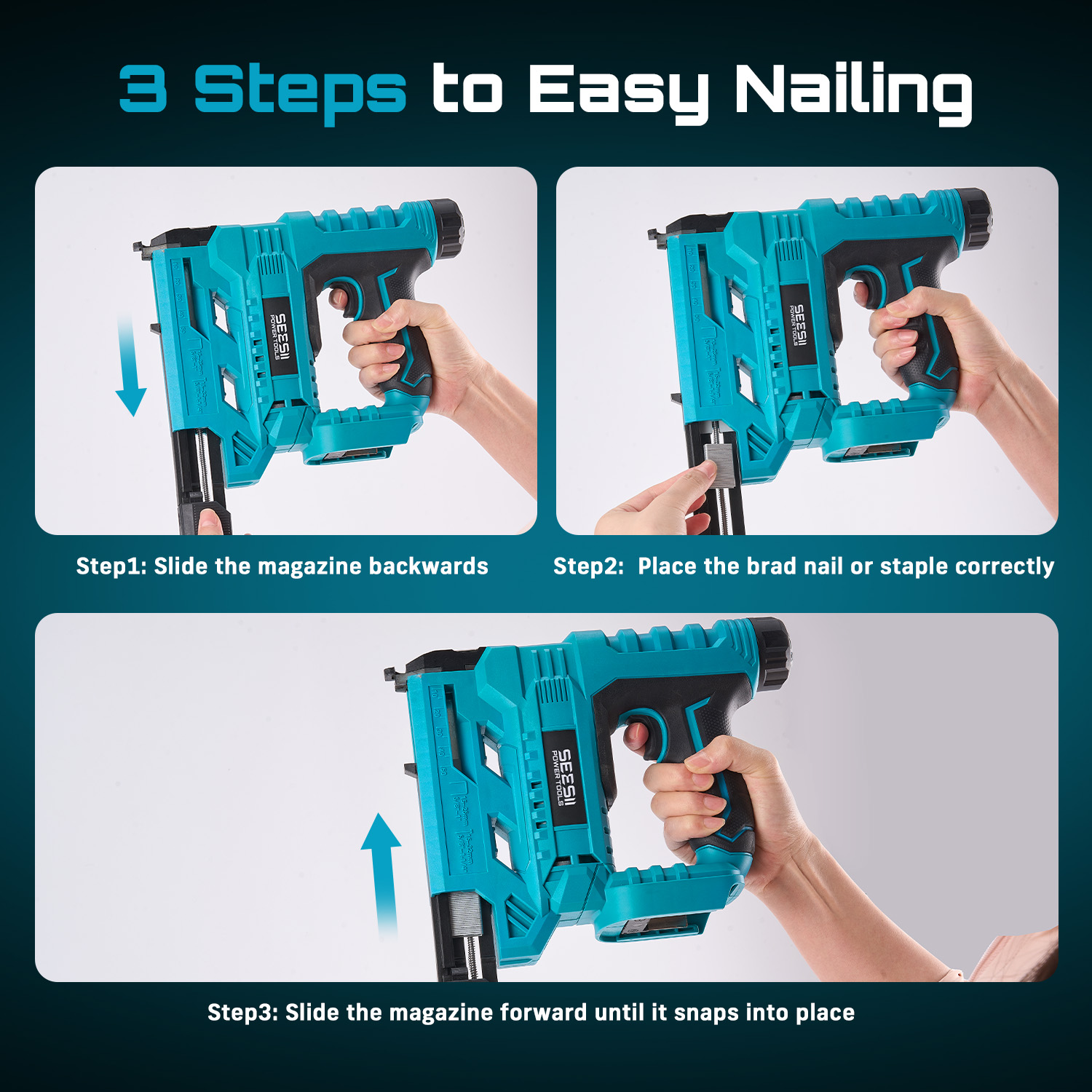 SEESII 電動ネイルガン コードレス 2 in1 18ゲ - Woodworking Essential Tools のレビューと価格