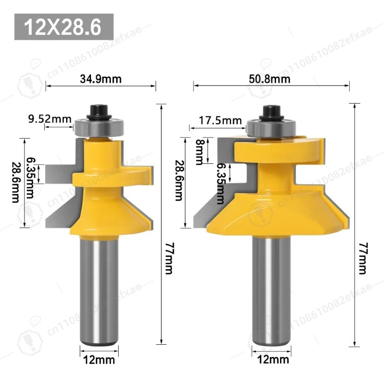 2個セット 1/2インチシャンク V溝＆タングルータービット - Woodworking Quote のレビューと価格