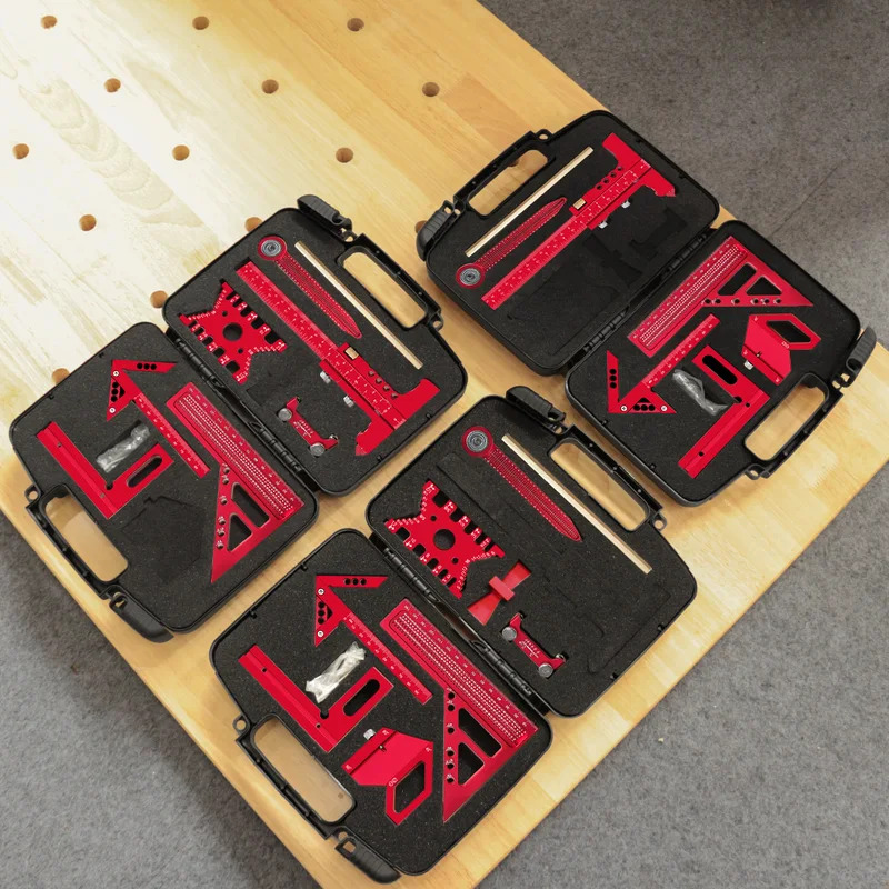 木工用アルミ製直角定規キット（ボックス付き）精密大工用クイッ - Woodworking Kit のレビューと価格