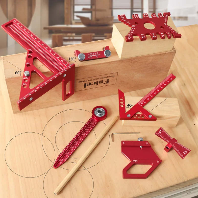 木工用アルミ製直角定規キット（ボックス付き）精密大工用クイッ - Woodworking Kit のレビューと価格
