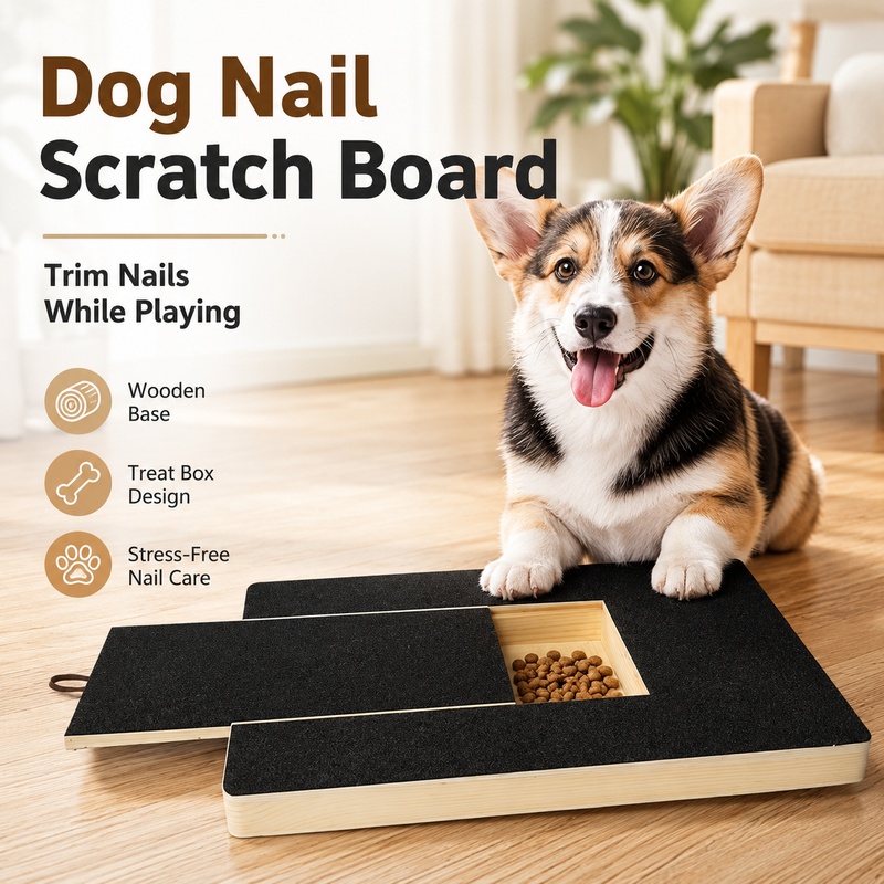 木製犬用爪とぎボード、おやつボックス付き、引き出し式サンドペ - Woodworking Magazine のレビューと価格