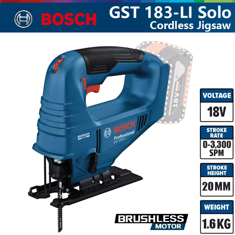 ボッシュ GST 183-LI プロフェッショナル電動ジグソ - Woodworking Saw のレビューと価格