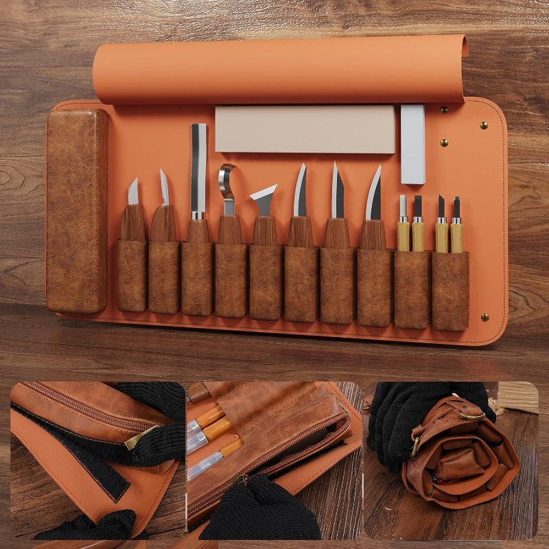 手作り木彫りツールセット 木工用ノミ トリミングナイフ スク - Wood Chisel Set のレビューと価格