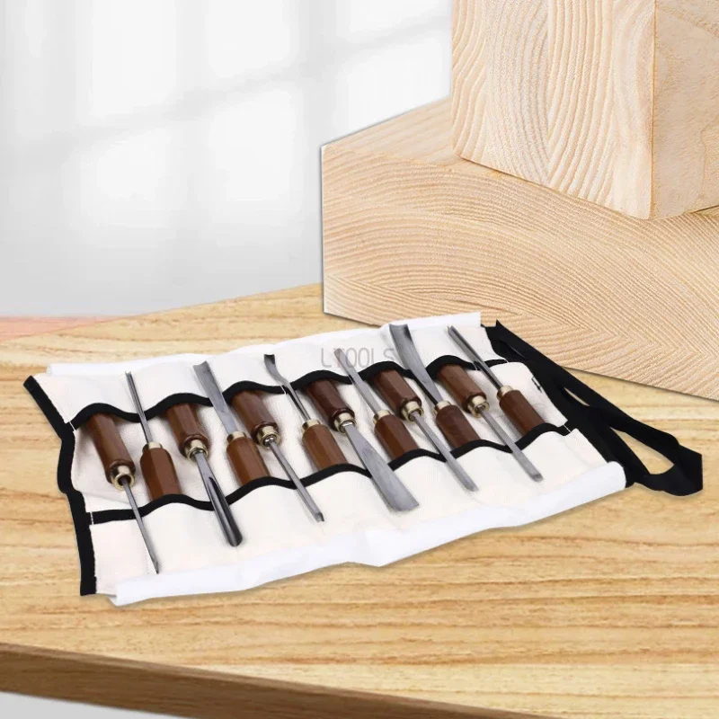 木工用チゼルセット、手動木工用チゼル、木製ハンドル付き彫刻刀 - Wood Chisel Set のレビューと価格