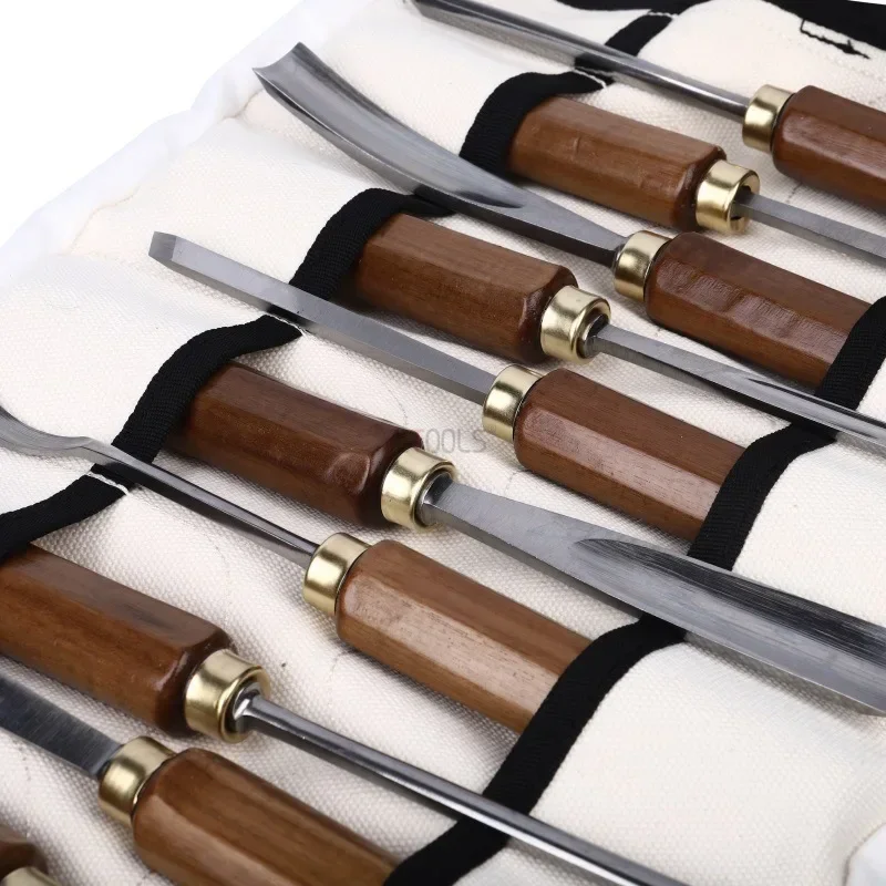 木工用チゼルセット、手動木工用チゼル、木製ハンドル付き彫刻刀 - Wood Chisel Set のレビューと価格