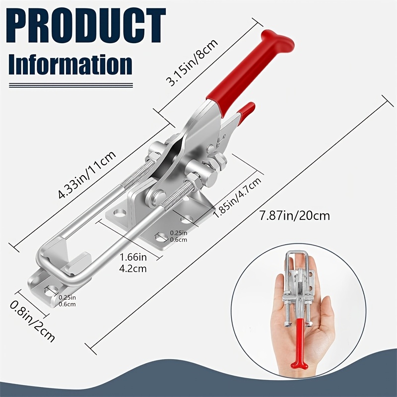 2個の高耐久クランプ 調整可能なU字型セルフロックバックルク - Woodworking Quick Clamps のレビューと価格