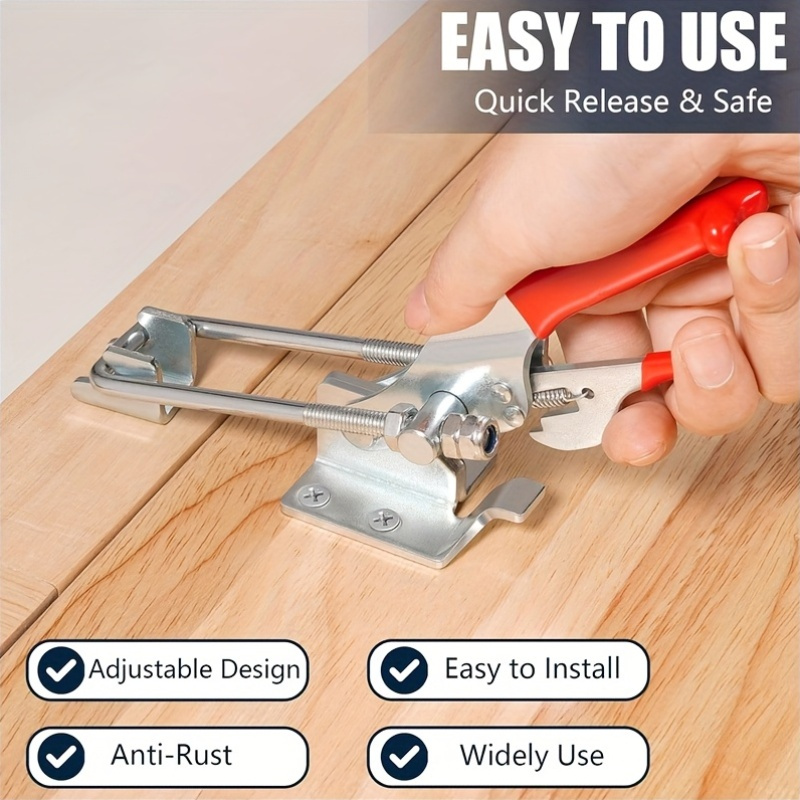 2個の高耐久クランプ 調整可能なU字型セルフロックバックルク - Woodworking Quick Clamps のレビューと価格