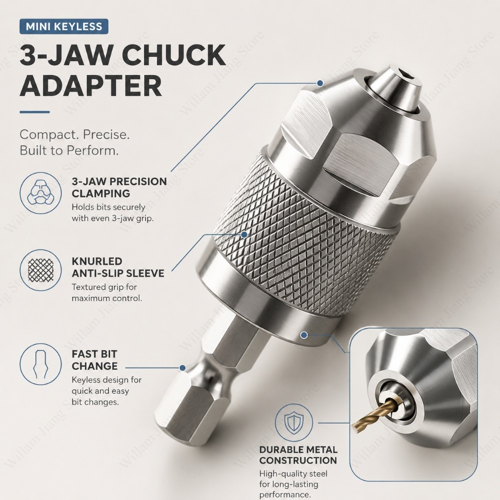 3 ジョードリルチャックアダプター、クイックリリース六角シャ - Woodworking Essential Tools のレビューと価格