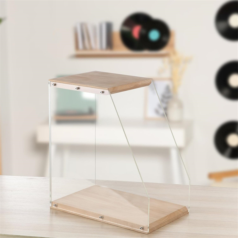 木製レコードラックデスクトップ装飾透明ビニールレコードディス - Woodworking Magazine のレビューと価格