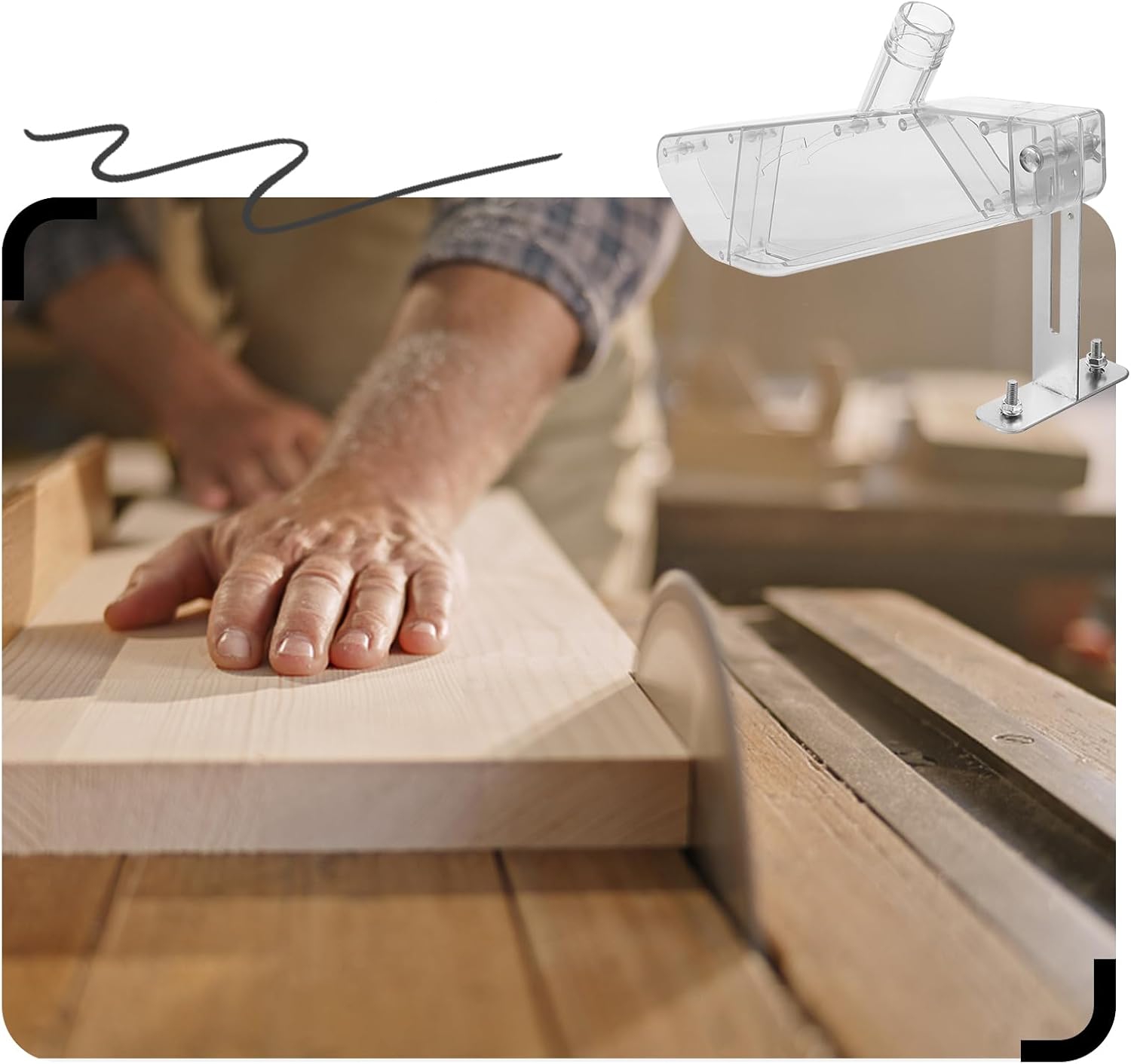 木工テーブルソー保護カバー透明集塵ガード電動丸鋸用防塵透明プ - Woodworking Dust Collection のレビューと価格