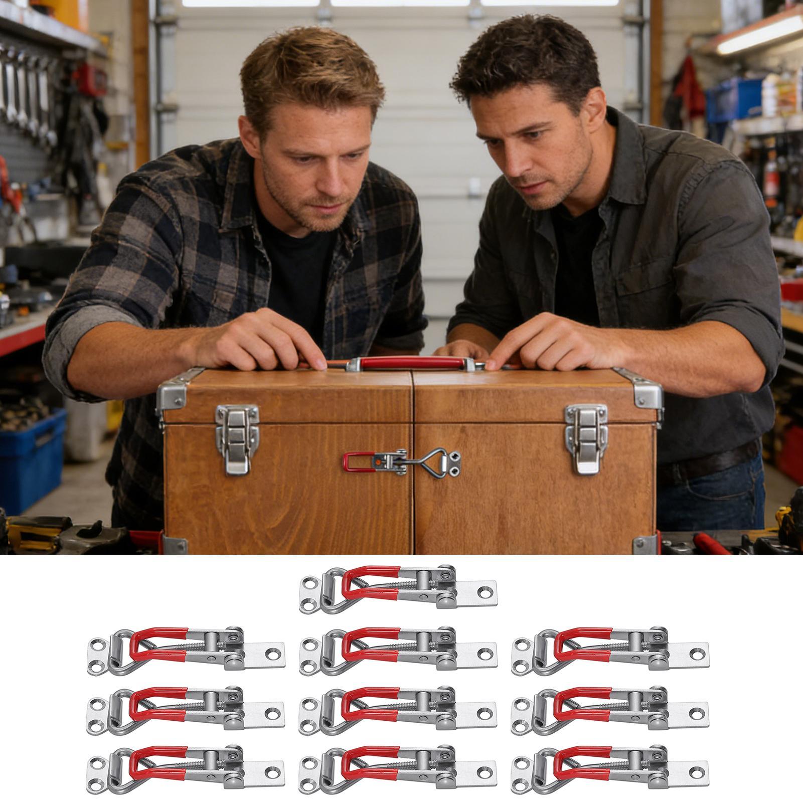 トグルラッチクランプ 10 個入り 防錆 クイックリリース  - Woodworking Quick Clamps のレビューと価格